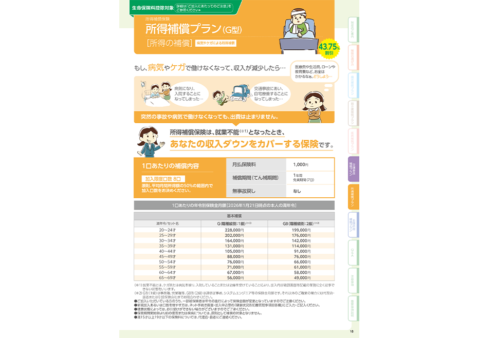 所得補償プラン（G型）