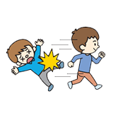 お子さんがお友達にぶつかってケガをさせてしまった