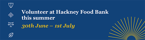 Hackney Food Bank サマーランチクラブへの参加を促すためにDCME社員にバナーが送られました